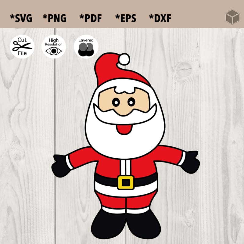 Santa Claus SVG Cut File Clipart