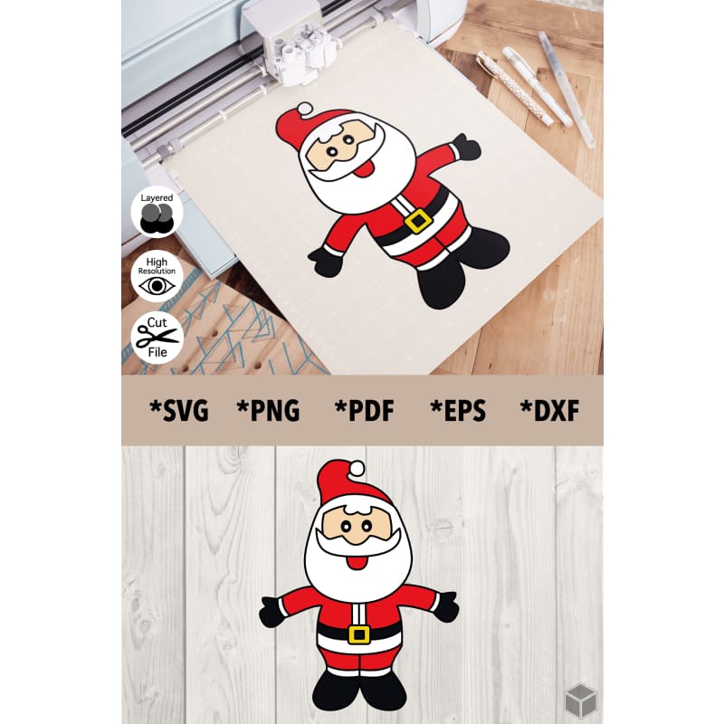 Santa Claus SVG Cut File Clipart