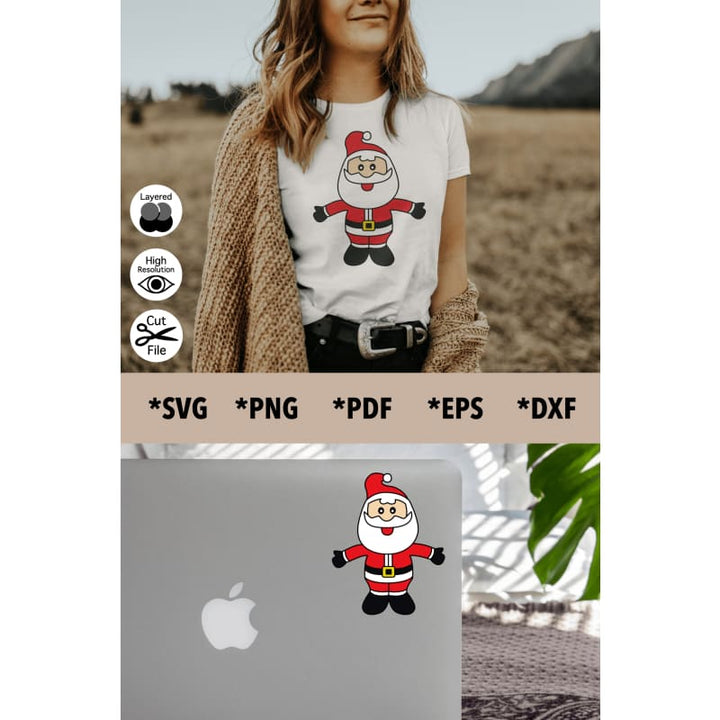 Santa Claus SVG Cut File Clipart