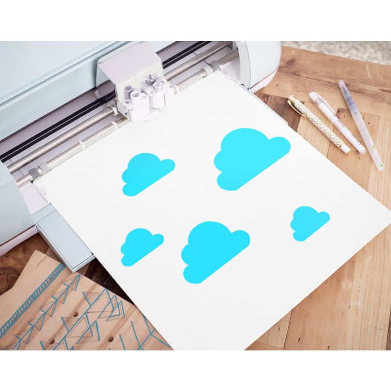 Simple Blue Cartoon Clouds