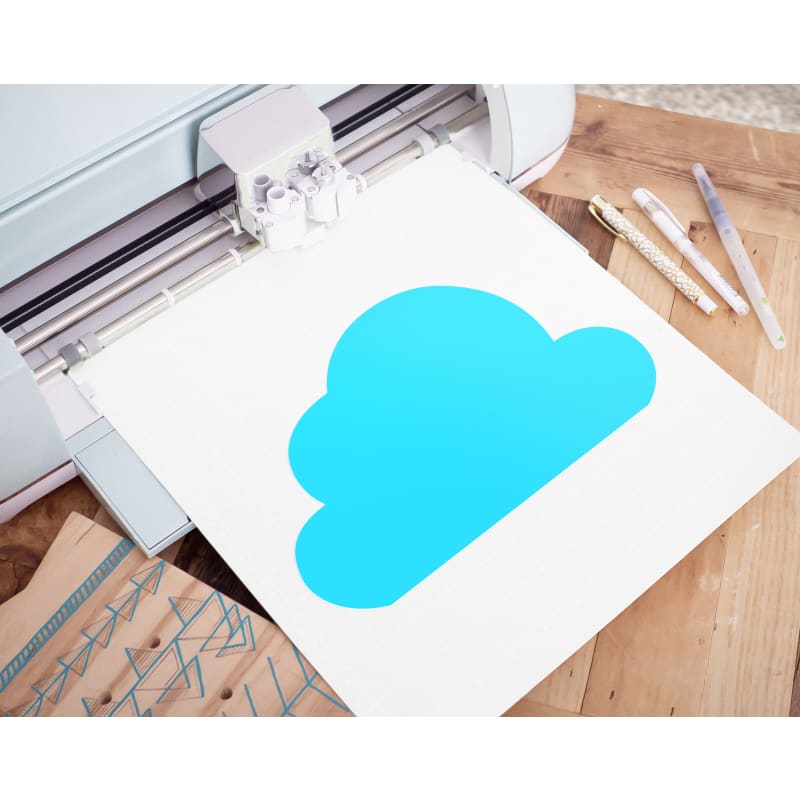 Simple Blue Cartoon Clouds
