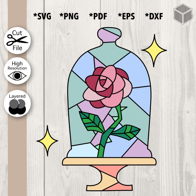 Stained Glass Rose
