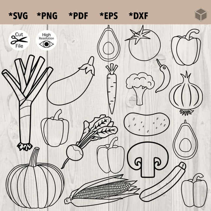 Vegetable Outline Bundle