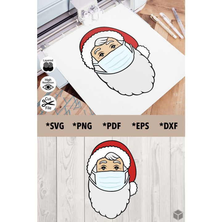 White Santa Face Mask