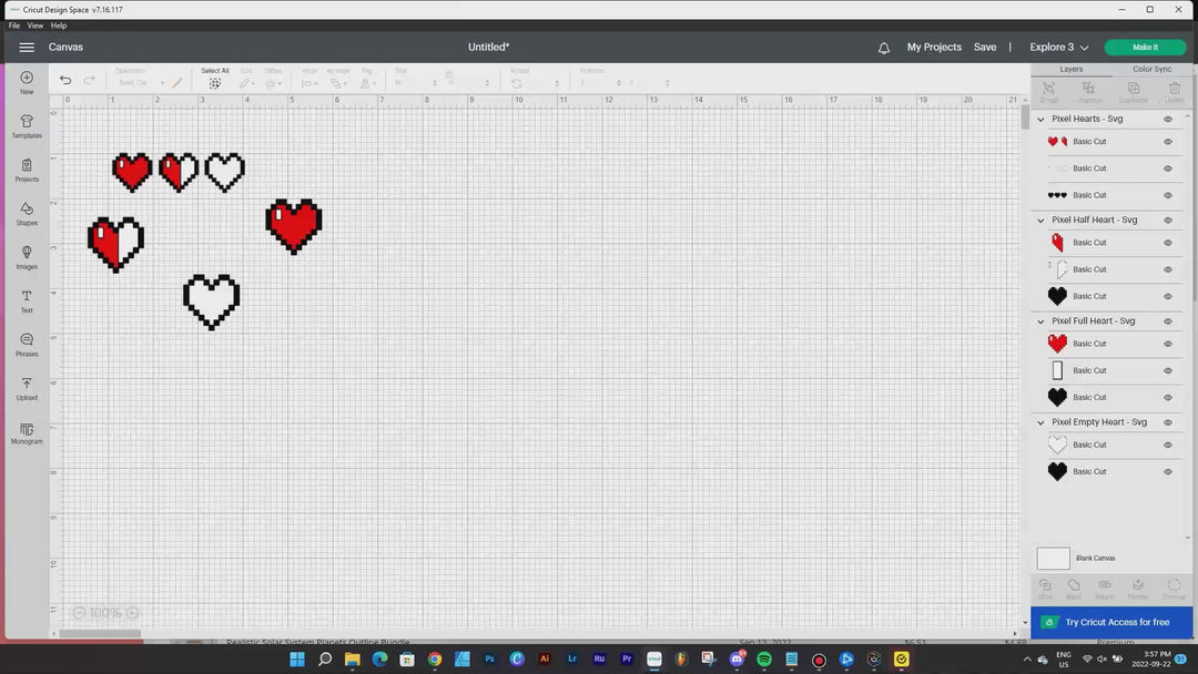 Pixel Hearts