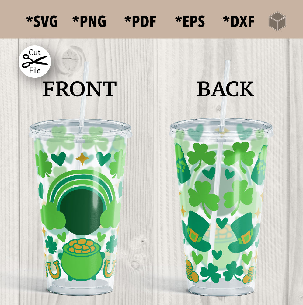 Perfect Cup Wrap Template for 24 oz Cold Cup