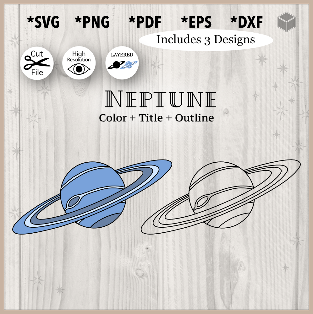 Ensemble de couleurs et de contours Neptune