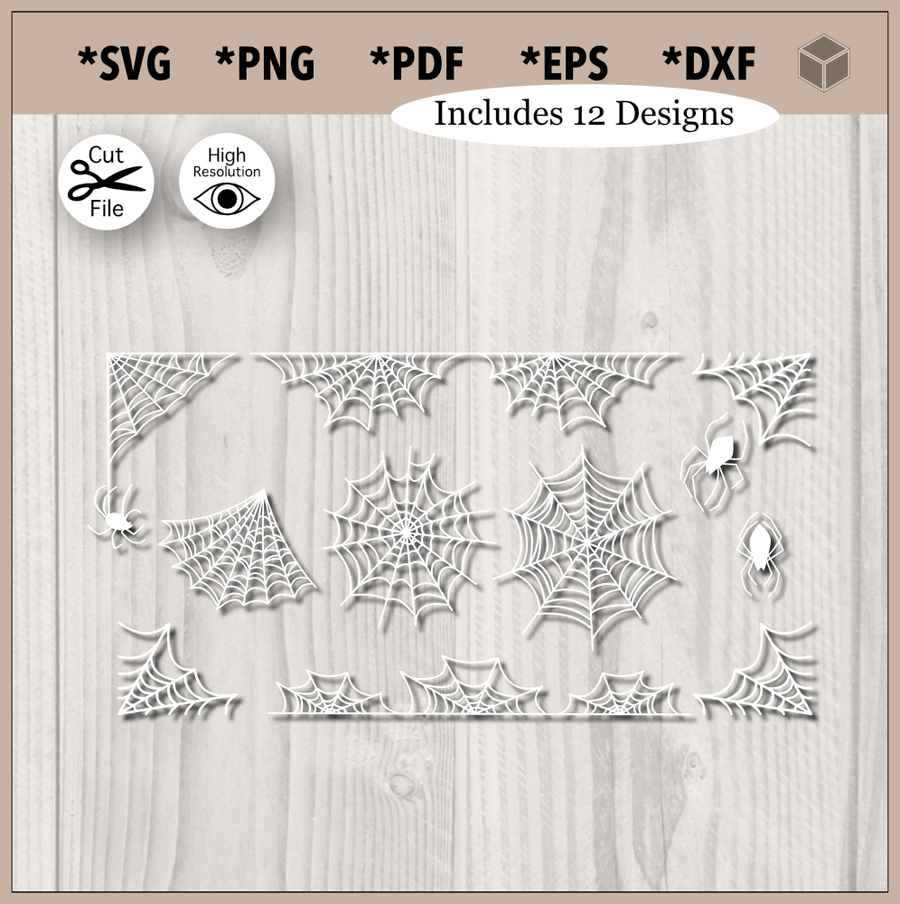 Spider Webs Bundle SVG File | The Digital Files – Mr. & Mrs. Crafty