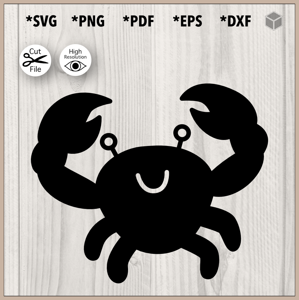 Smiling Crab Silhouette