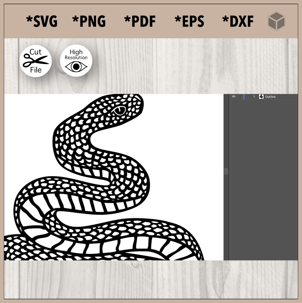 Snake Scales Outline SVG File | The Digital Files – Mr. & Mrs. Crafty