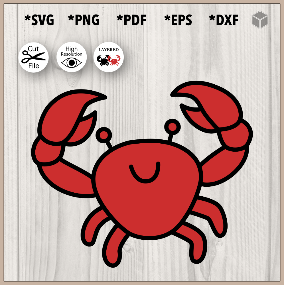 Crabe rouge souriant