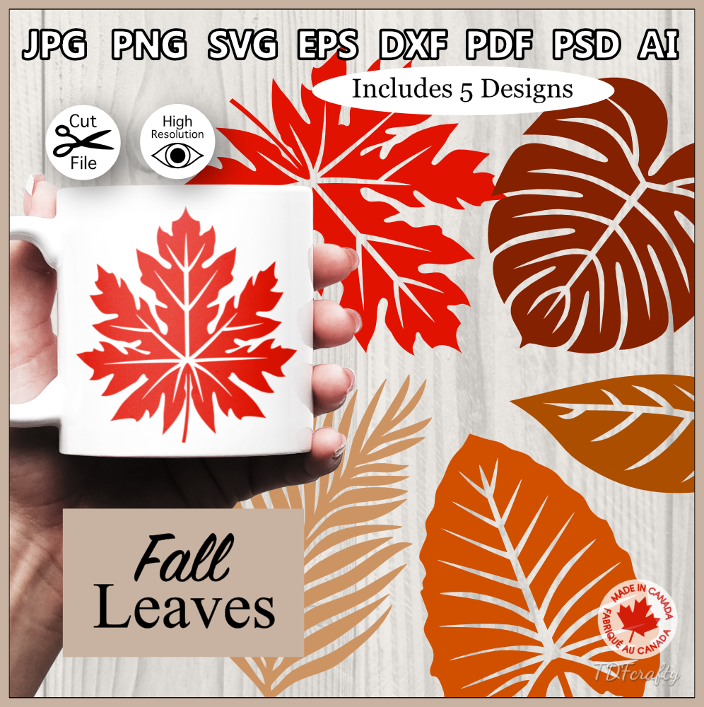 Detailed Fall Leaf Bundle